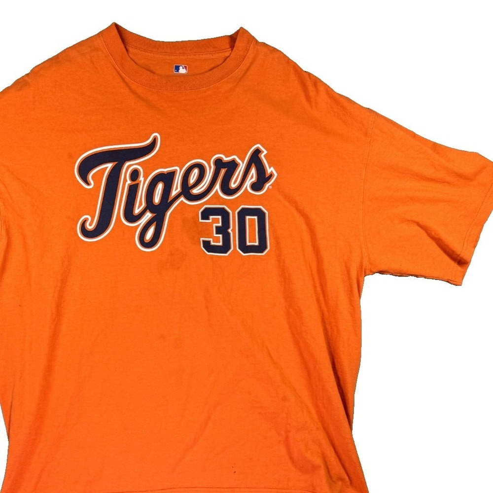 VTG Magglio Ordonez #30 Shirt Men‎ 2XL Detroit Tigers Orange MLB Official Boxy